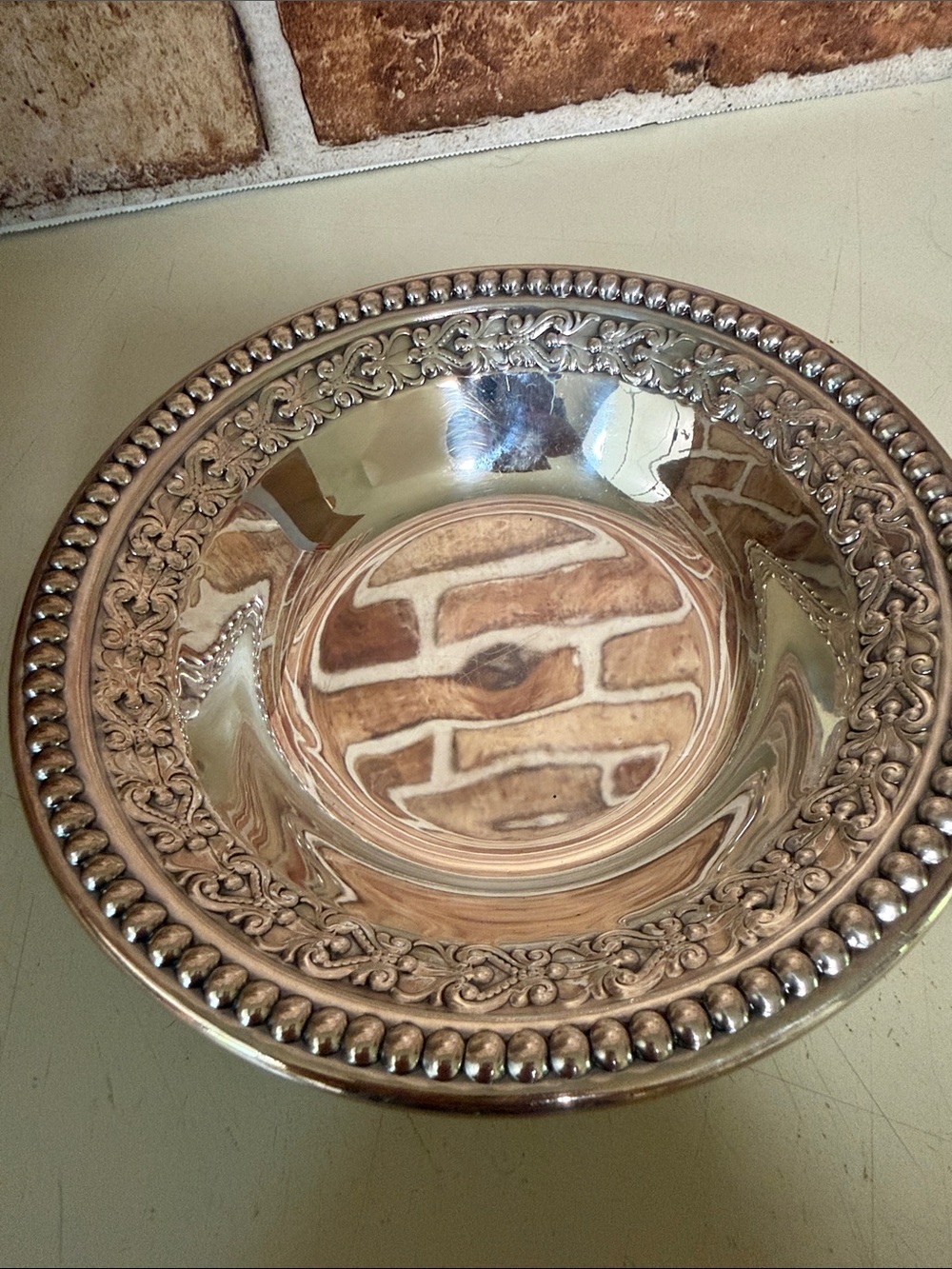 Wallace 4233 silver plate bom-non bowl.